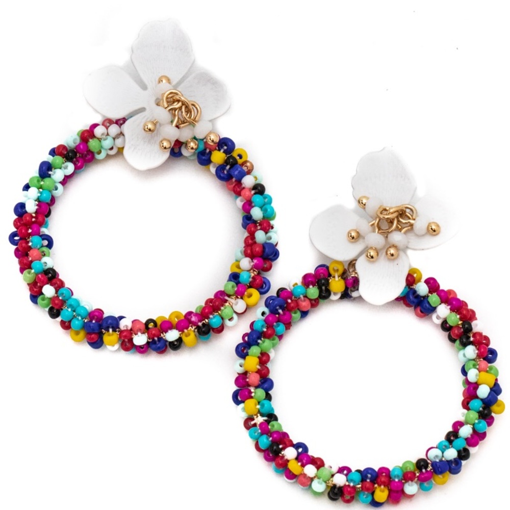 Multi colored flower w/ Hoop